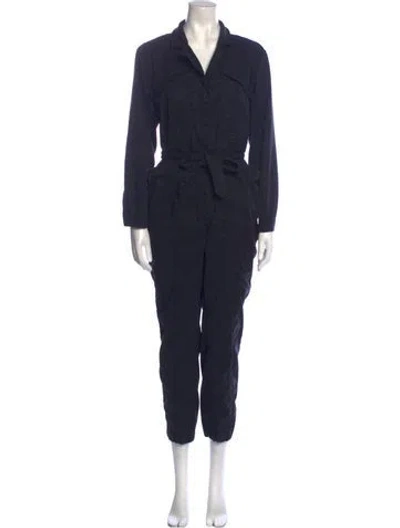 Pre-owned Alex Mill V-neck Jumpsuit In Blue