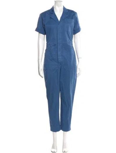 Pre-owned Alex Mill V-neck Jumpsuit In Blue