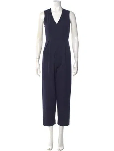 Pre-owned Alex Mill V-neck Jumpsuit In Blue