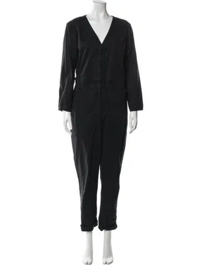 Pre-owned Alex Mill V-neck Jumpsuit In Blue