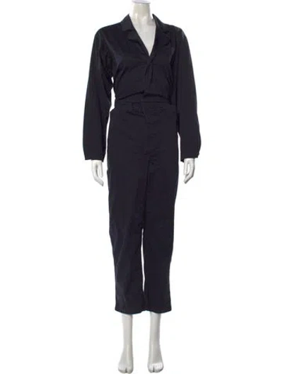 Pre-owned Alex Mill V-neck Jumpsuit In Blue