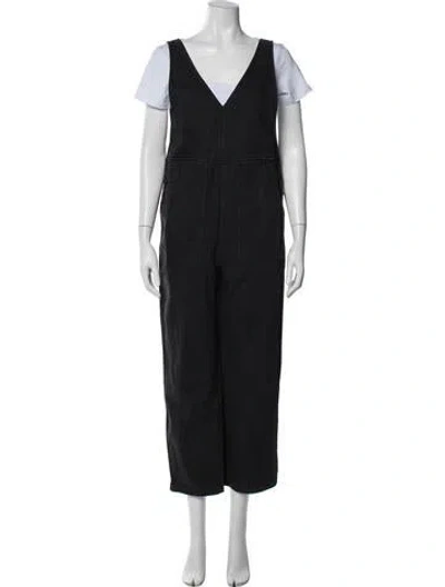 Pre-owned Alex Mill V-neck Jumpsuit In Blue