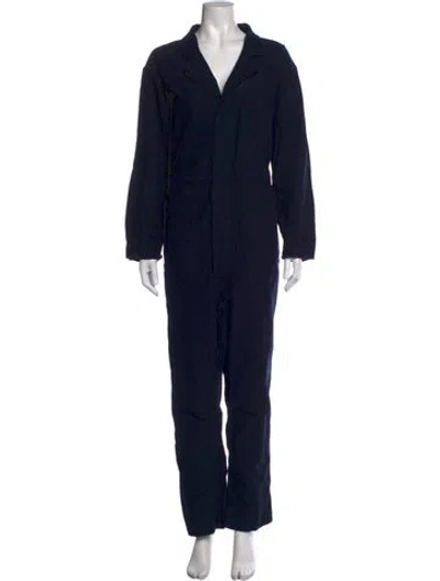 Pre-owned Alex Mill V-neck Jumpsuit In Blue
