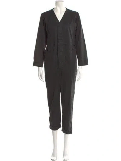 Pre-owned Alex Mill V-neck Jumpsuit In Gray