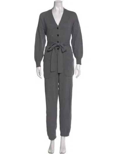 Pre-owned Alex Mill V-neck Jumpsuit In Gray