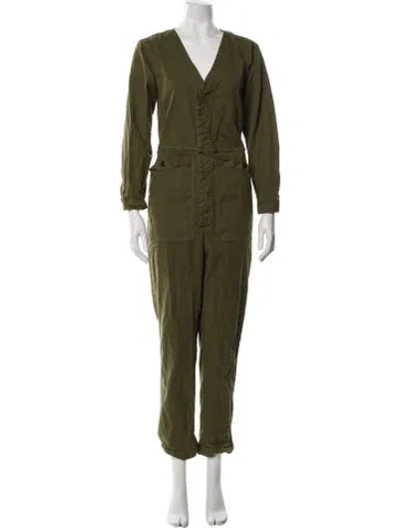 Pre-owned Alex Mill V-neck Jumpsuit In Green