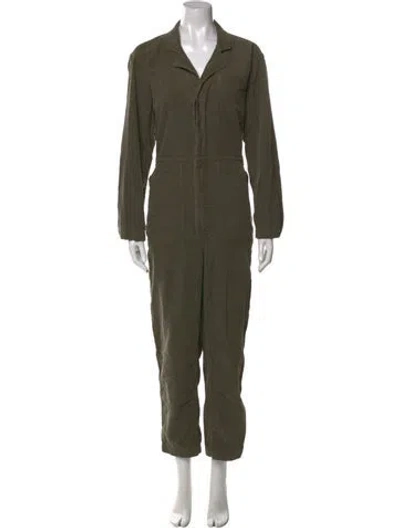 Pre-owned Alex Mill V-neck Jumpsuit In Green