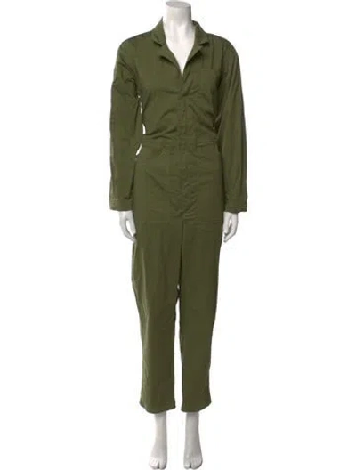 Pre-owned Alex Mill V-neck Jumpsuit In Green