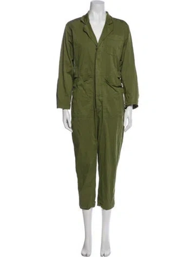 Pre-owned Alex Mill V-neck Jumpsuit In Green