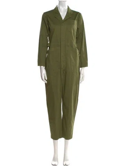 Pre-owned Alex Mill V-neck Jumpsuit In Green