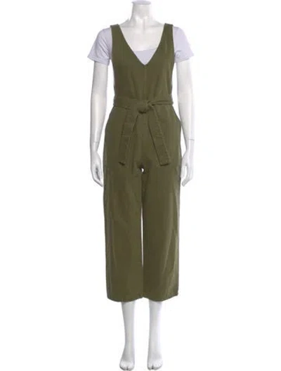 Pre-owned Alex Mill V-neck Jumpsuit In Green