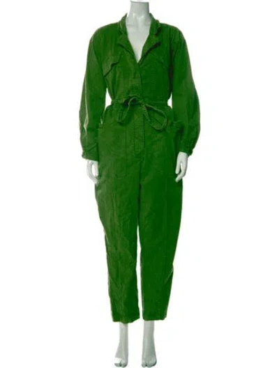 Pre-owned Alex Mill V-neck Jumpsuit In Green