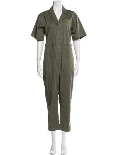 Pre-owned Alex Mill V-neck Jumpsuit In Green