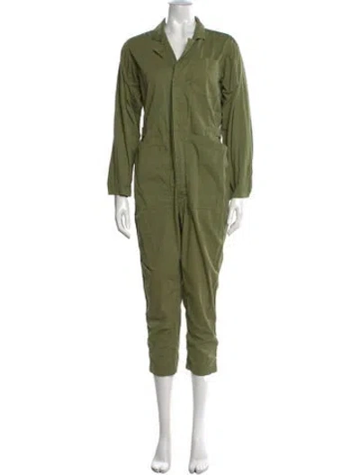 Pre-owned Alex Mill V-neck Jumpsuit In Green