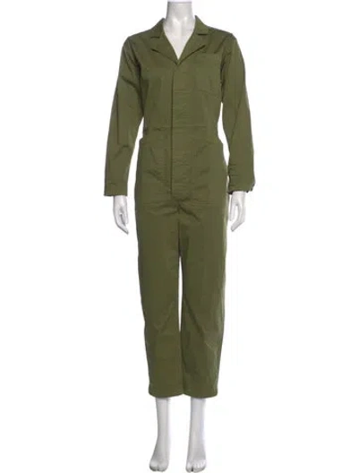 Pre-owned Alex Mill V-neck Jumpsuit In Green