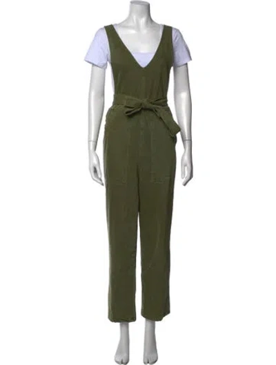 Pre-owned Alex Mill V-neck Jumpsuit In Green