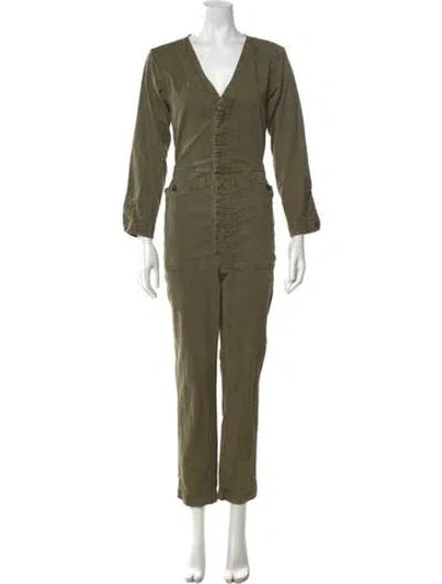Pre-owned Alex Mill V-neck Jumpsuit In Green