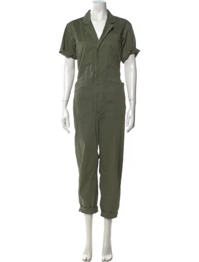 Pre-owned Alex Mill V-neck Jumpsuit In Green