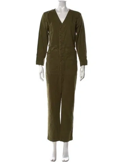 Pre-owned Alex Mill V-neck Jumpsuit In Green