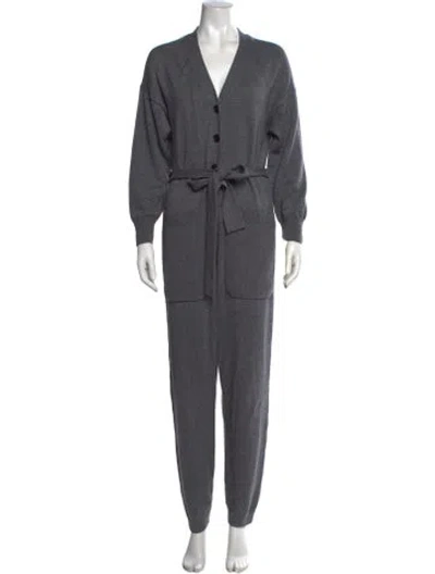 Pre-owned Alex Mill V-neck Jumpsuit In Grey