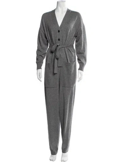 Pre-owned Alex Mill V-neck Jumpsuit In Grey