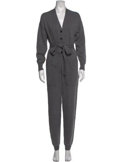 Pre-owned Alex Mill V-neck Jumpsuit In Grey