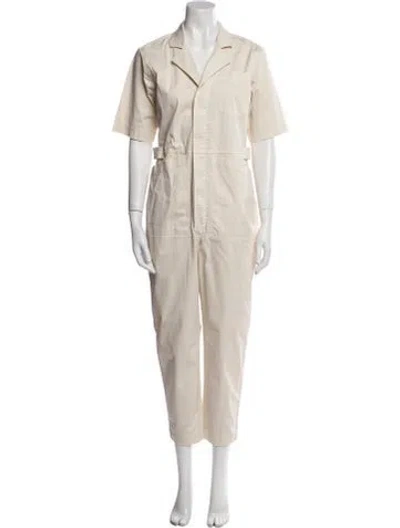 Pre-owned Alex Mill V-neck Jumpsuit In Neutral