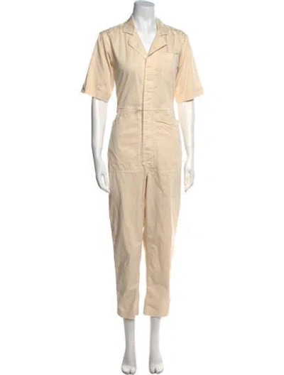 Pre-owned Alex Mill V-neck Jumpsuit In Neutral