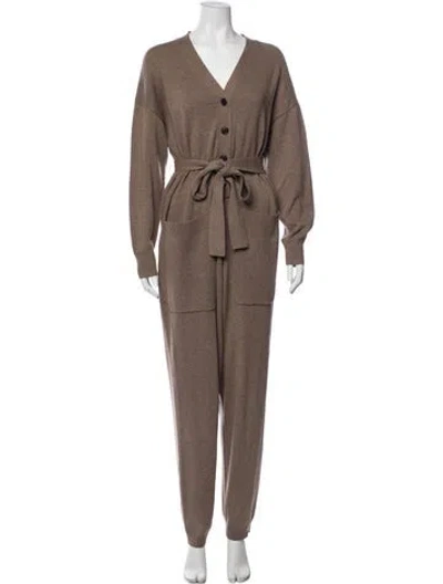 Pre-owned Alex Mill V-neck Jumpsuit In Neutral
