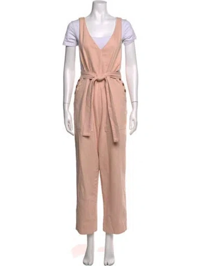 Pre-owned Alex Mill V-neck Jumpsuit In Pink