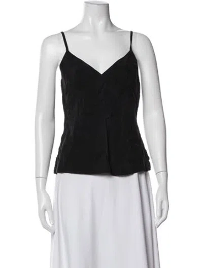 Pre-owned Alex Mill V-neck Sleeveless Top In Black