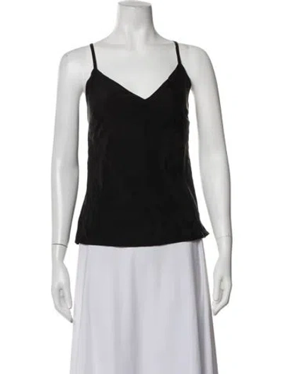 Pre-owned Alex Mill V-neck Sleeveless Top In Black