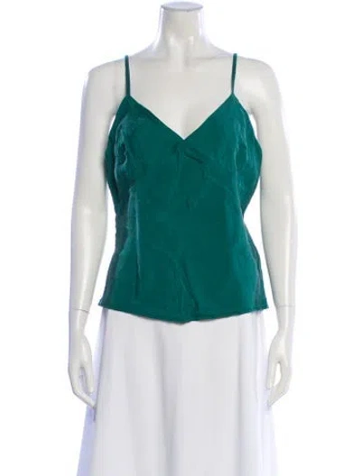 Pre-owned Alex Mill V-neck Sleeveless Top In Green