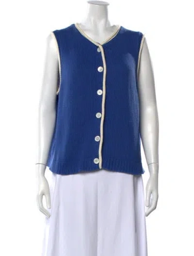 Pre-owned Alex Mill V-neck Sweater In Blue