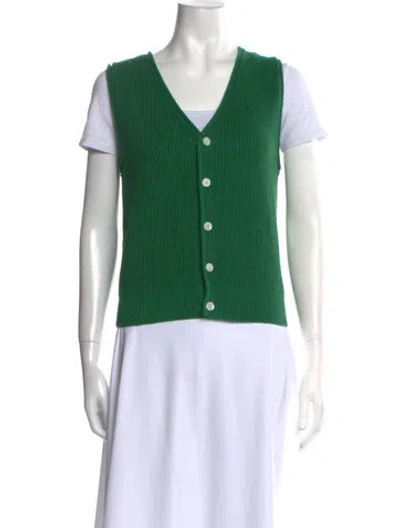Pre-owned Alex Mill V-neck Sweater In Green