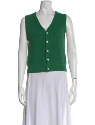 Pre-owned Alex Mill V-neck Sweater In Green
