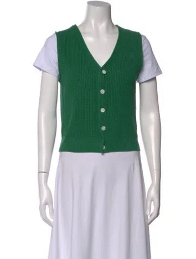 Pre-owned Alex Mill V-neck Sweater In Green
