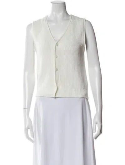 Pre-owned Alex Mill V-neck Sweater In White