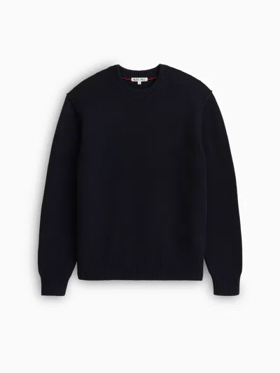 Alex Mill Weston Pullover In Wool Cotton In Navy