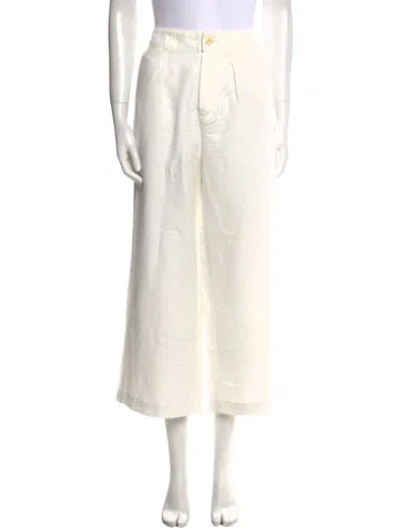 Pre-owned Alex Mill Wide Leg Pants In White