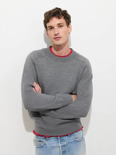Alex Mill Winston Crewneck Sweater In Wool In Gray