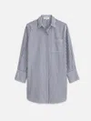 Alex Mill Belle Shirt Dress In Striped Portuguese Poplin In White