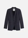 ALEX MILL WOMEN'S JANINE TWILL BLAZER IN WASHED BLACK