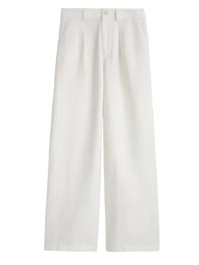 Alex Mill Women's Madeline Pleat Twill Trouser In Ecru In White