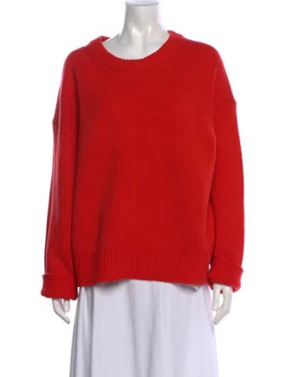 Pre-owned Alex Mill Wool Crew Neck Sweater W/ Tags In Orange/red