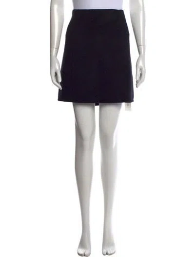 Pre-owned Alex Mill Wool Mini Skirt In Black