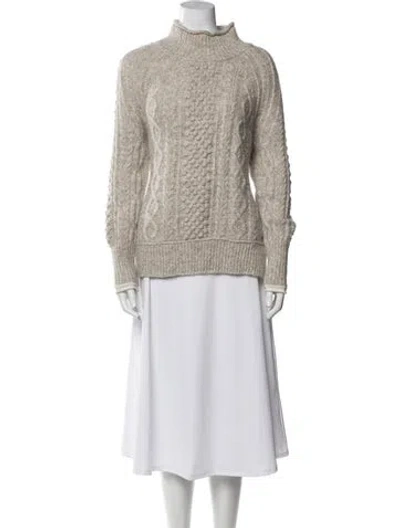 Pre-owned Alex Mill Wool Mock Neck Sweater In Neutral