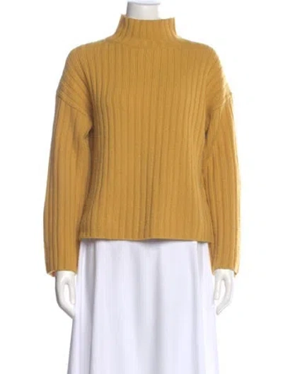 Pre-owned Alex Mill Wool Mock Neck Sweater In Yellow