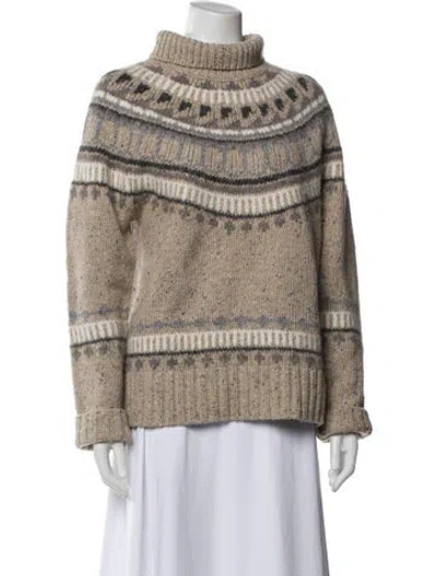 Pre-owned Alex Mill Wool Patterned Sweater In Neutral