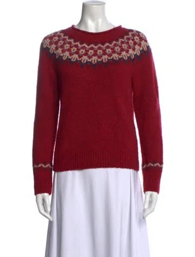 Pre-owned Alex Mill Wool Patterned Sweater In Red